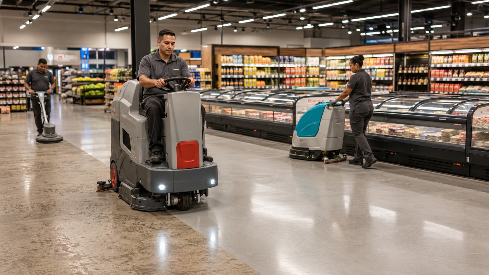 Limpeza de piso para supermercado: cotação de máquinas GS 